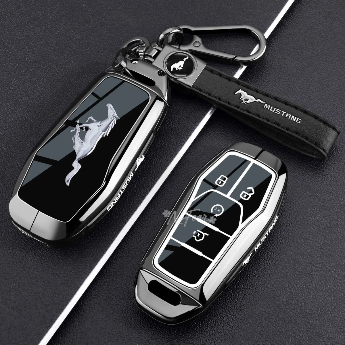 Zinc alloy Car Keychain Car Remote Key Cover Case Protector For Ford Fusion Mondeo Mustang F-150 Explorer Edge Auto Accessories view 2