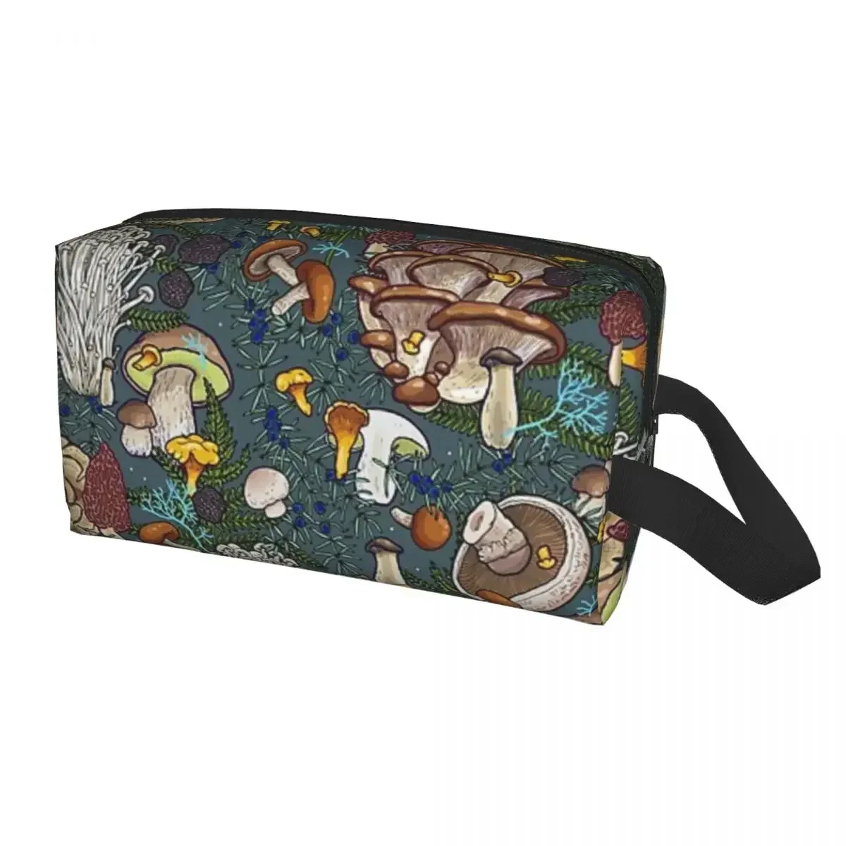 Mushroom Forest Travel Cosmetic Bag Makeup Toiletry Organizer Ladies Beauty Storage Dopp Kit