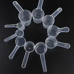 5Pcs/set Flat-bottomed Spoon Coffee Scoop Plastic Measuring Spoon with Scale High Quality Home Kitchen Baking Accessories
