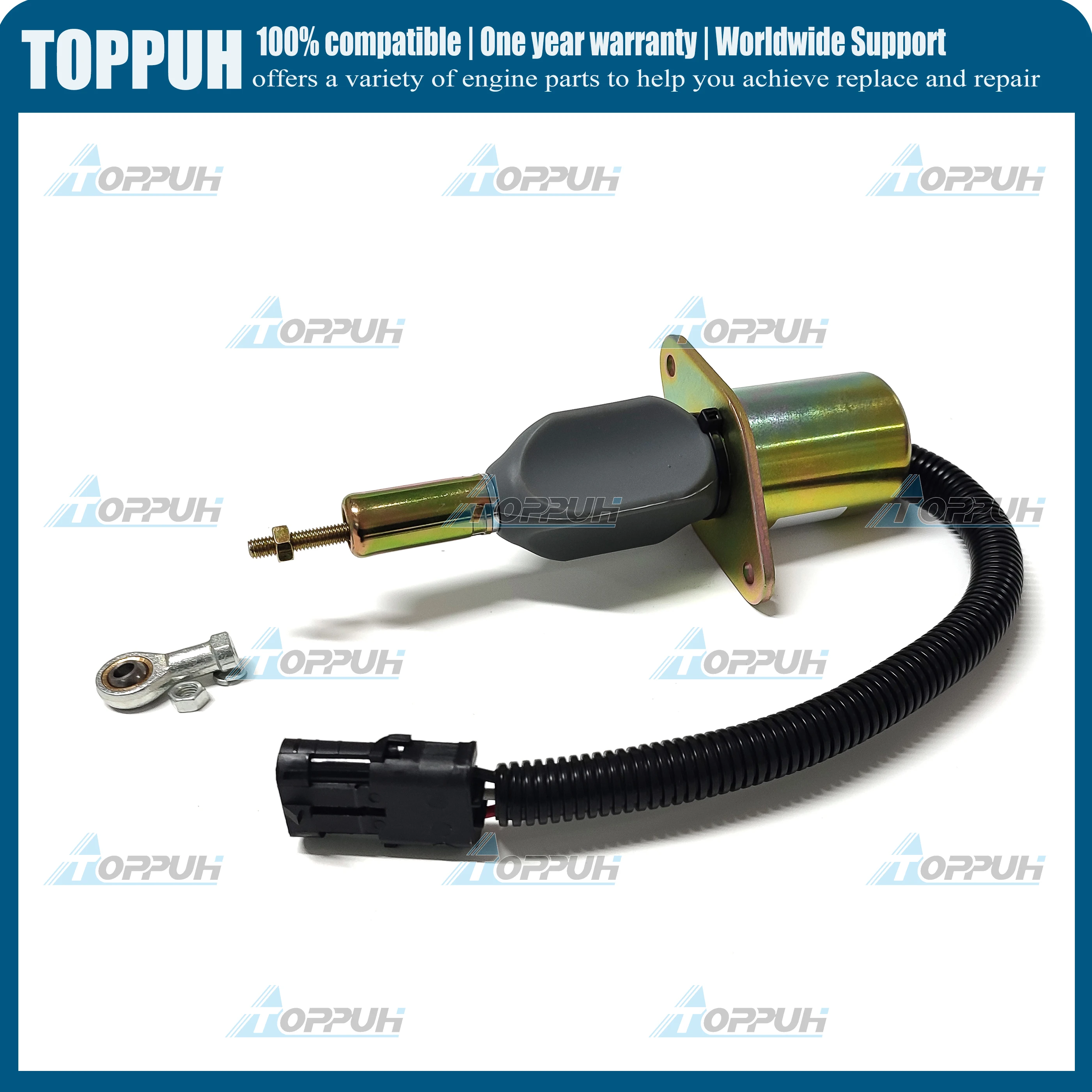 Shut Down Solenoid Compatible with/Replacement for12V Cummins 6CT, 6CTA 3923680 3928160 3932545 J928160 SA-4293-12