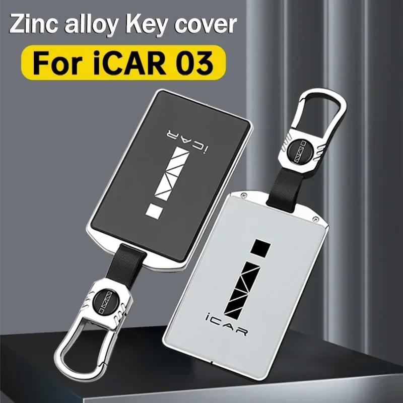 For Chery ICAR 03 Jaecoo 6 J6 EV Key Case Card Key Cover NFC Card Holder Car Metal Protective Cover 2024 ICAR03 Key Cover ICAR03