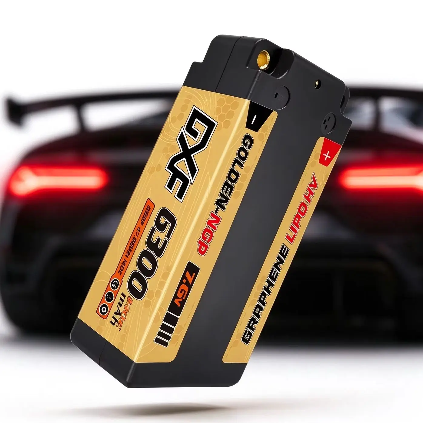 DXF 2S 7.6V 6300mAh Shorty Lipo Battery 140C 5mm T Plug Hardcase for 1/10 Buggy Truggy Offroad Boat Car Truck RACING Helicopter