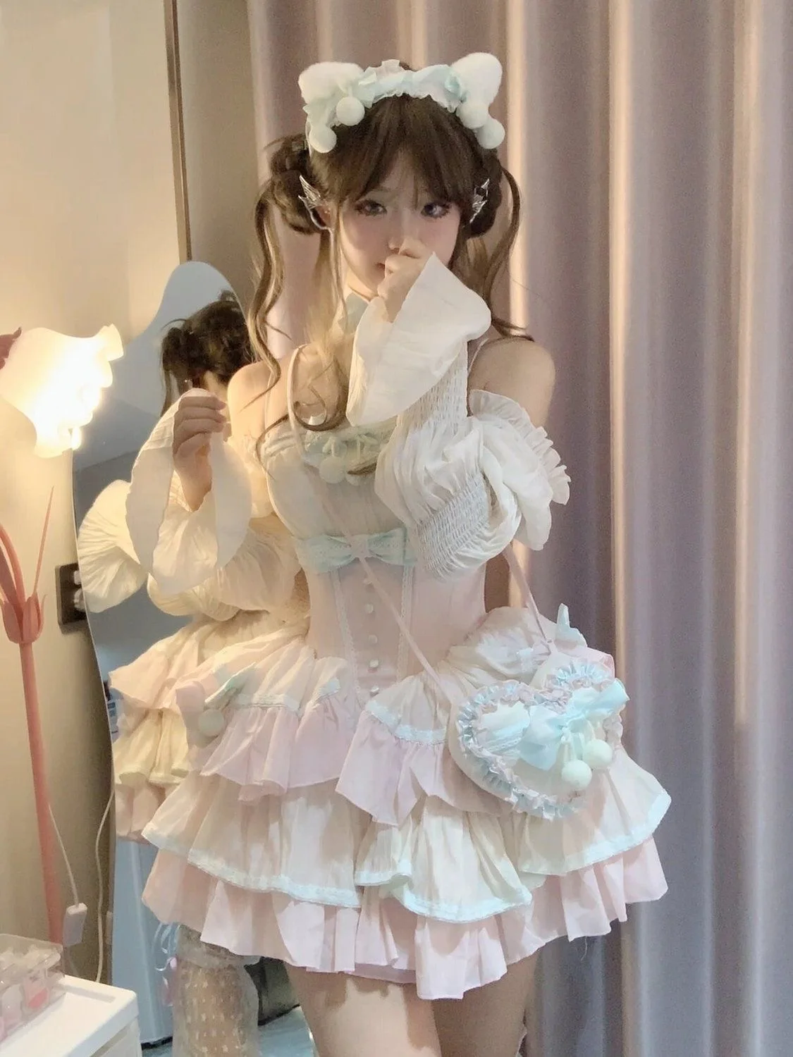 Sweet Princ Sle Lolita Dr Fairy T First Love Sensation Cake Fairy Gonna Puffy Sves Cerniera lunga ort Summer Dr