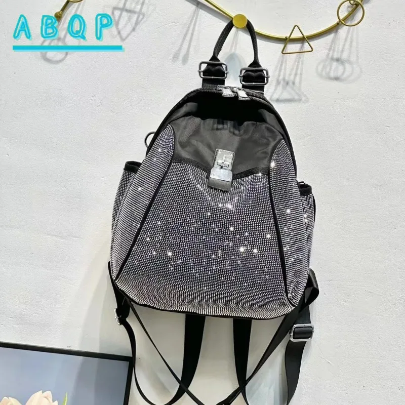 New Diamond-encrusted Backpack Fashionable Women’s Diamond-encrusted Backpack Fashionable Diamond-encrusted Shiny Backpack
