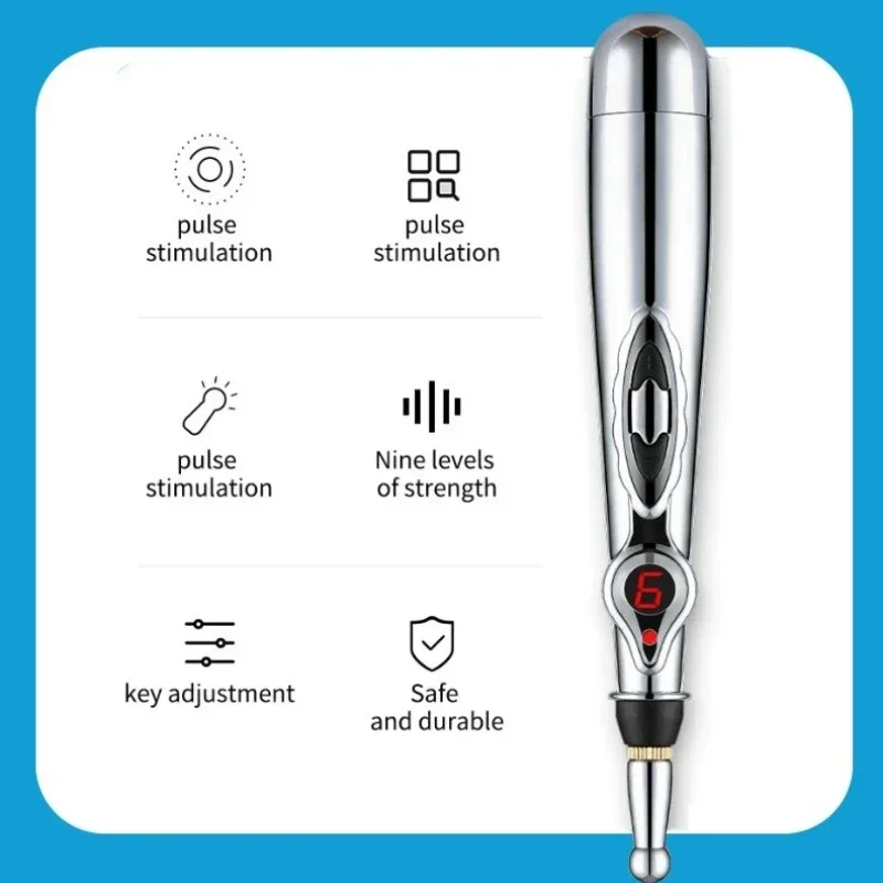 อิเล็กทรอนิกส์ฝังเข็มปากกาจุดฝังเข็ม Meridian Energy Meridian นวดฝังเข็ม Acup บรรเทาอาการปวด Health Care TOOL