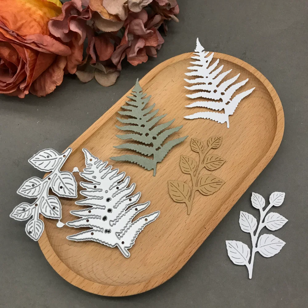 1pcs metal cutting dies cut die mold Two Leaves Scrapbook paper craft blade punch stencils dies