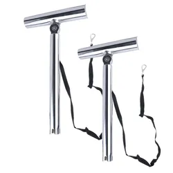 Soporte de caña ajustable para pesca en barco, vaina de caña de acero inoxidable Marina enchufable, 2 piezas