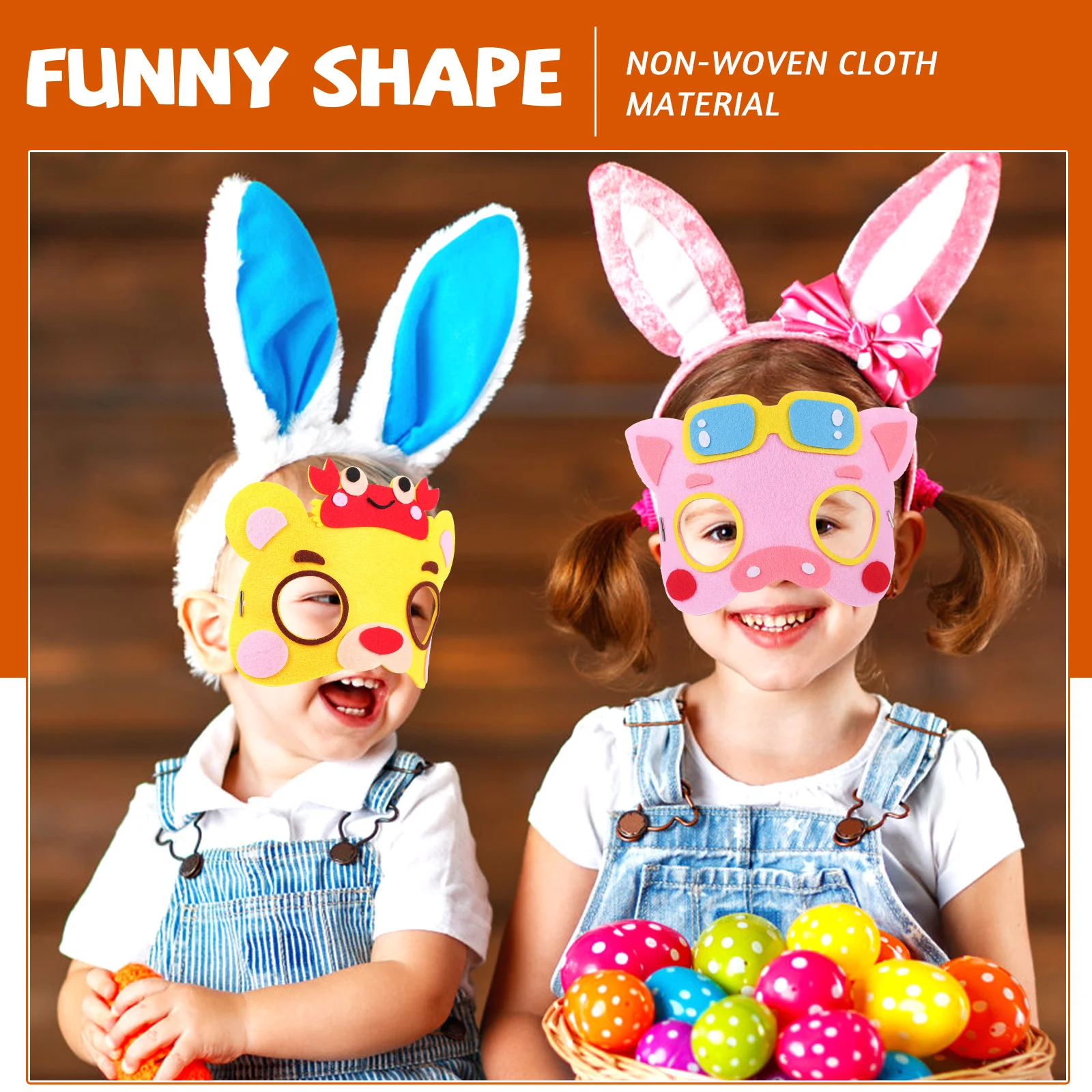 10 Stück Tiermasken für Kinder Cartoon Vlies Gesichtsmaske Halloween Party Cosplay Prop Kinder Partybevorzugungen Kostüm