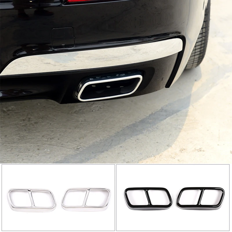 For BMW 7 Series F01 2009-2014 Stainless Steel Car Tail Pipes Muffler Exhaust Pipe Output Cover Trim Sticker Car Accessories