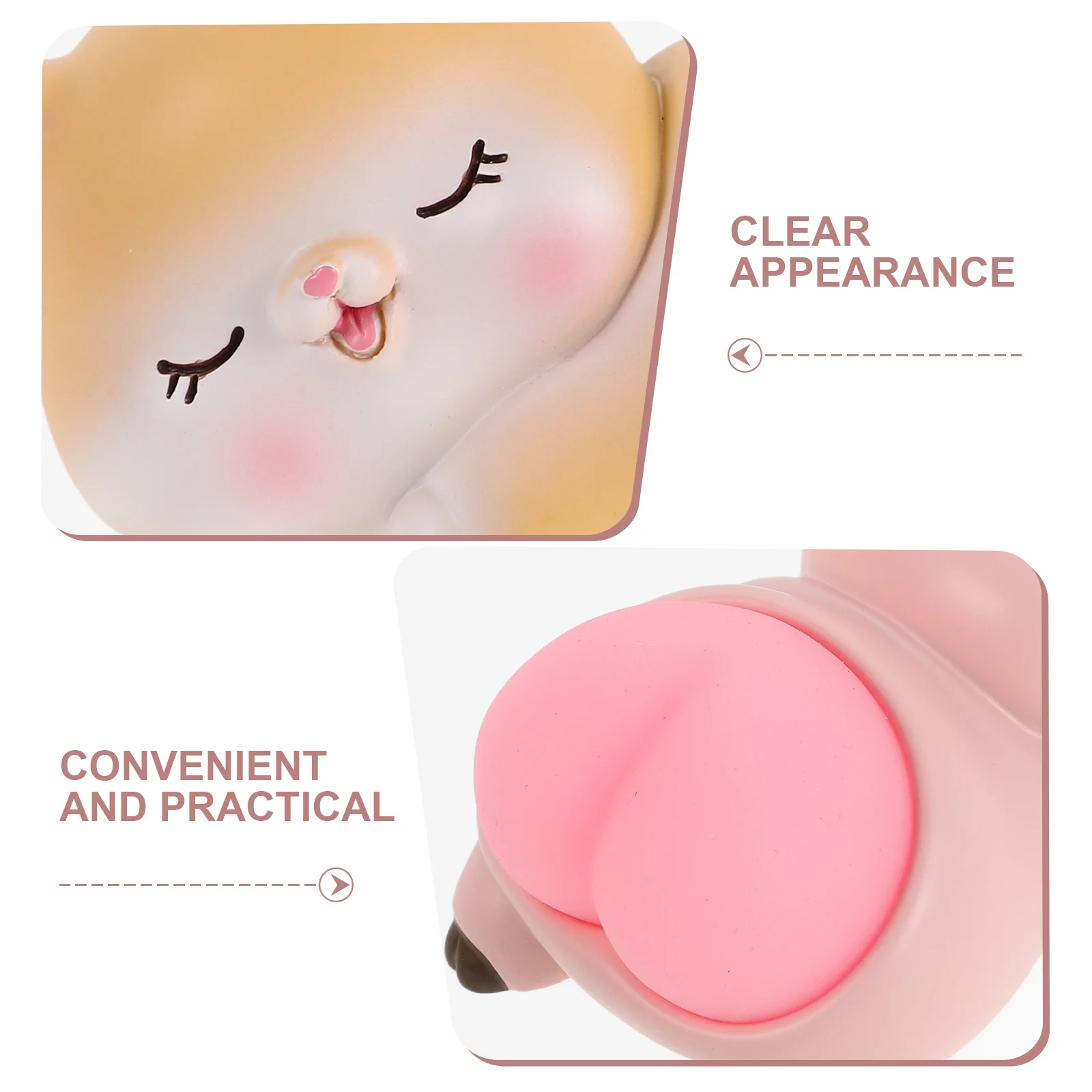 4 قطعة الديكور المكتبي الإبداعي شخصيات الراتنج Kawaii لينة ضغط التفاعلية متعة مكتب الملحقات لمكتب السيارة الداخلية #5