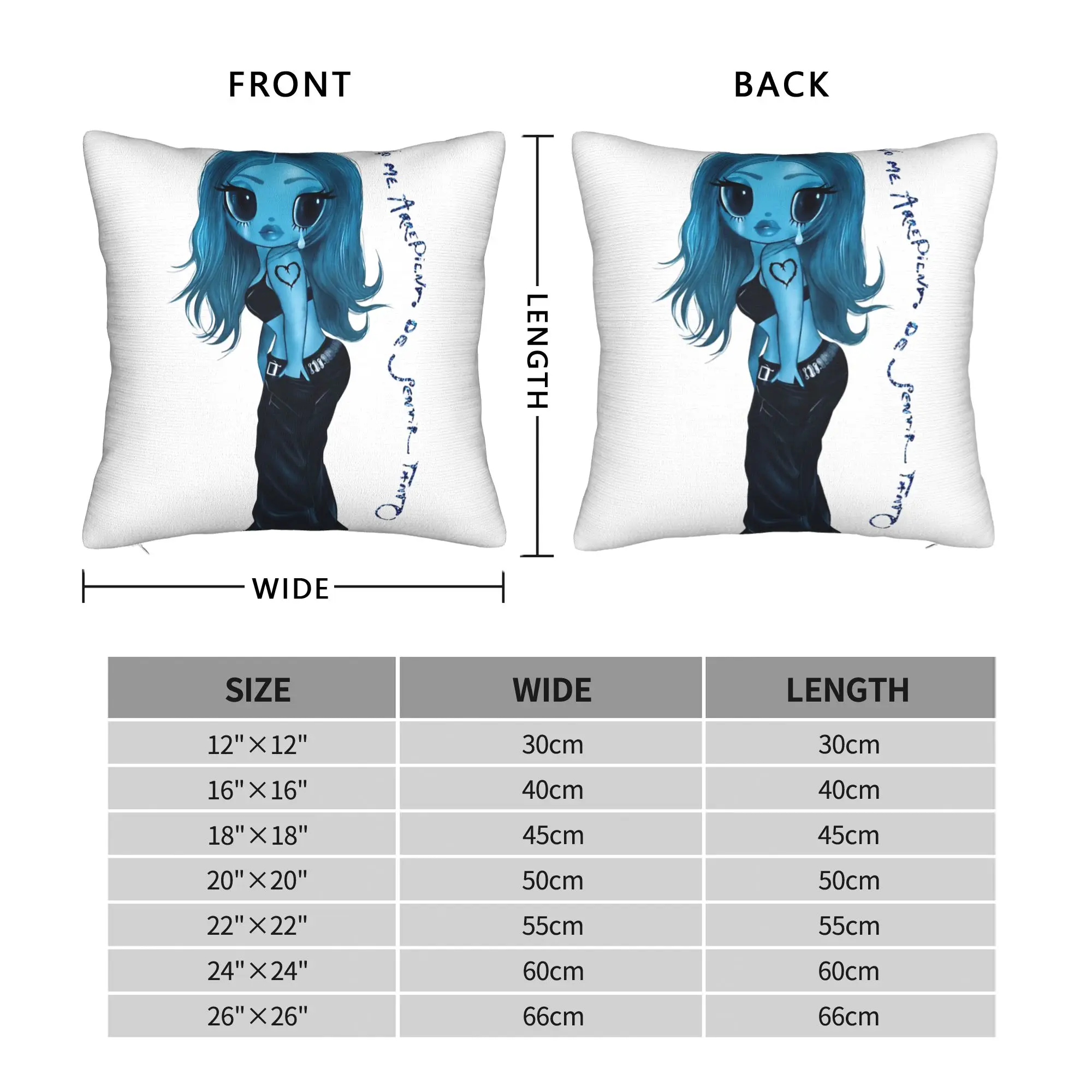 Pillow Cover Karol G No Me Arrepiento de Sentir Tanto  Novelty Pillow Case For Sofa Bedroom Home Decor Pillowcases