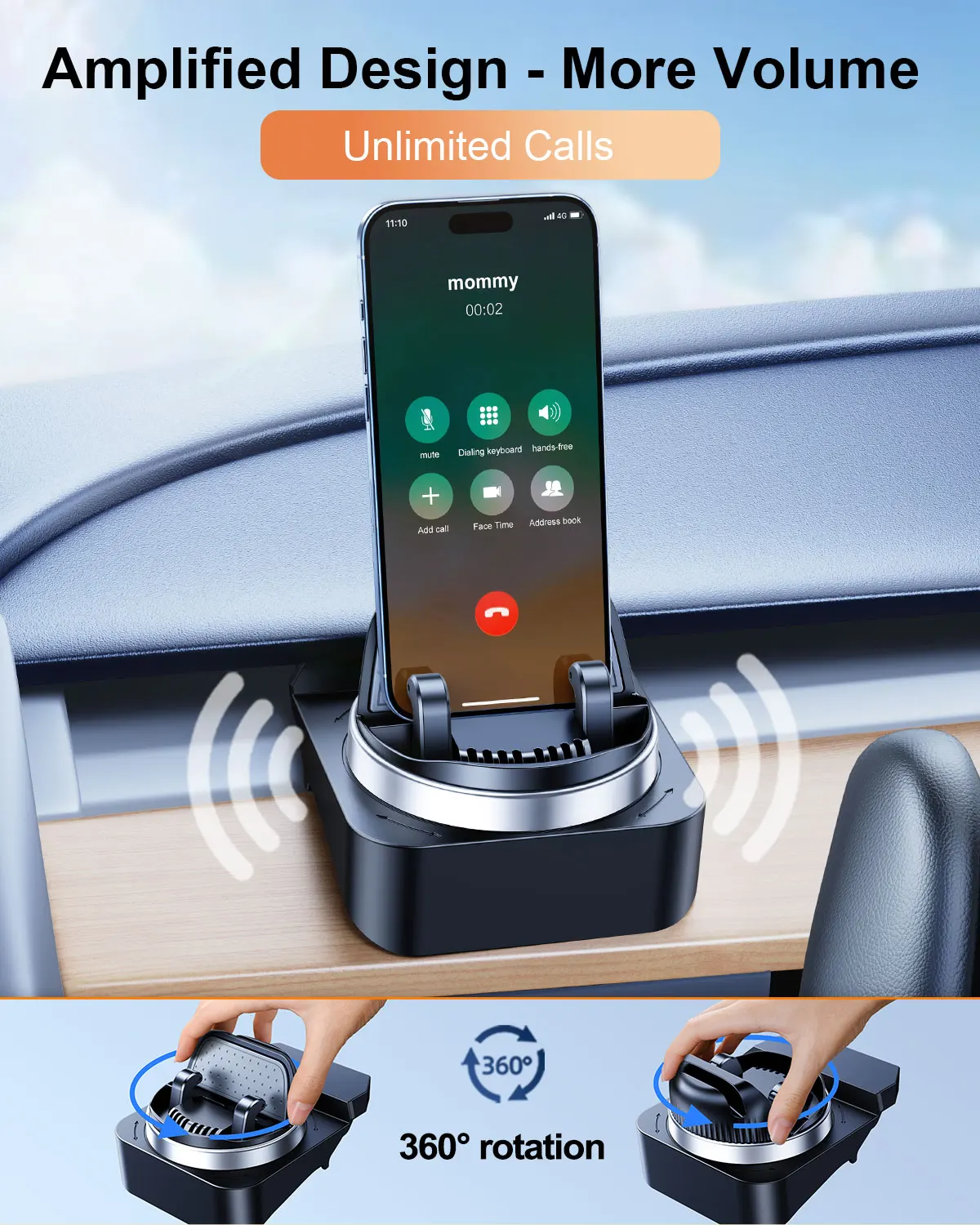 Oatsbasf Dashboard Car Phone Holder for Tesla Model 3/Y 2017-2024 360°Rotatable One-Hand Operation Shockproof for iPhone Samsung