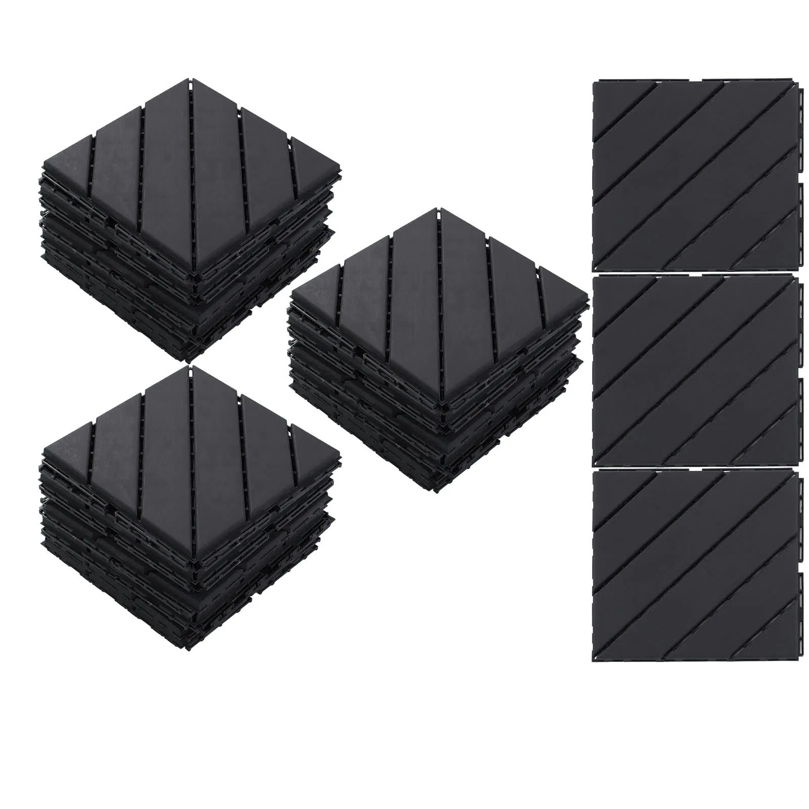 

Plastic Interlocking Deck Tiles Corrosion Resistance Outdoor Patio Flooring Lightweight Good Load Bearing PP for Garden