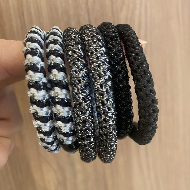 8 قطعة/الوحدة أزياء النساء الملونة الشعر الأربطة المطاطية لسوار الفتيات مرونة الشعر التعادل knekki الشعر حبل knekki هار elastiek