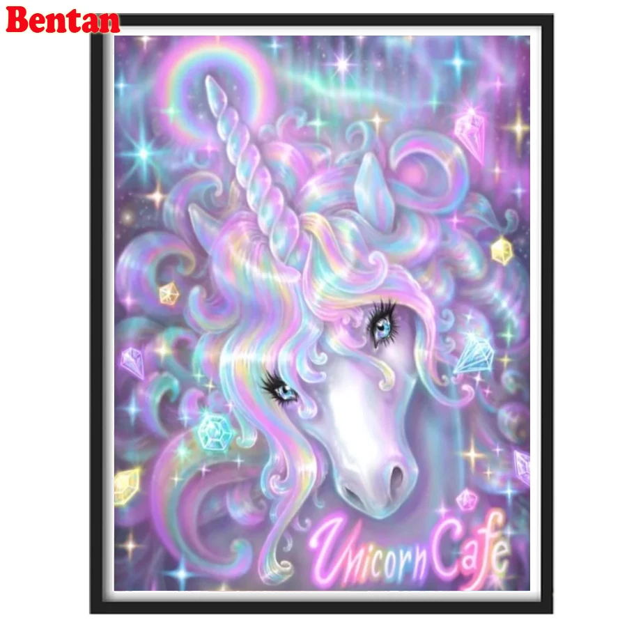 Cartoon Unicorn Diamond Painting Painted Mosaic Full Square Round Drills Mosaic Handmade Cross Stitch Embroidery Crafts Art