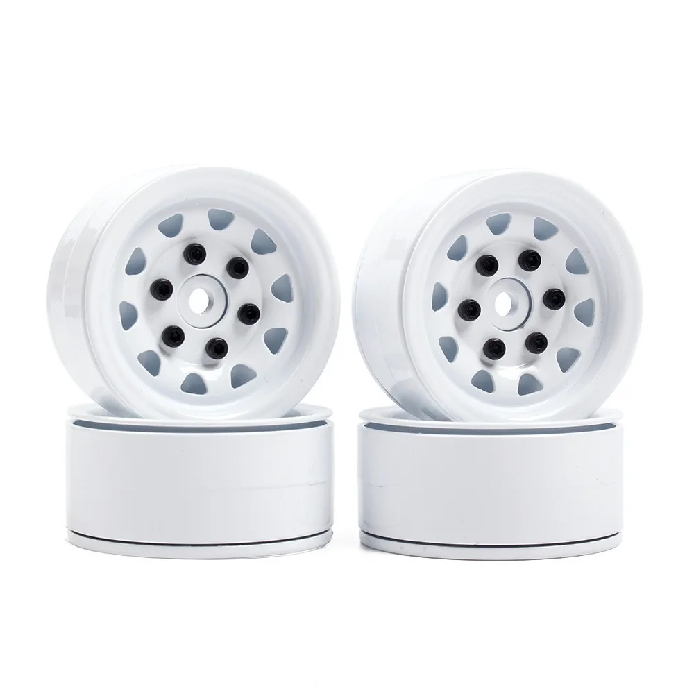 

4pcs1.9-inch Aluminum Alloy Wheels for 1/10 RC Crawler Car AXIAL SCX10 RC4WD D90 TRX4 Defender Upgrade DIY Accessories