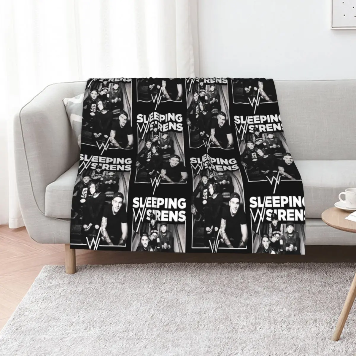 Sleeping with sirens - Band T-shirt Throw Blanket Designers Soft For Decorative Sofa Hairys Single Blankets