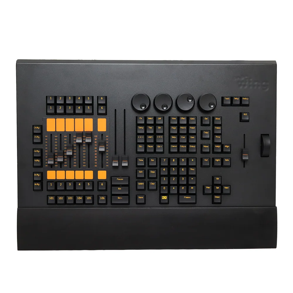 Consola de iluminación de escenario con ala de comando, controlador DMX A2 para Dj, concierto, escenario, controlador DMX profesional, cabezal móvil