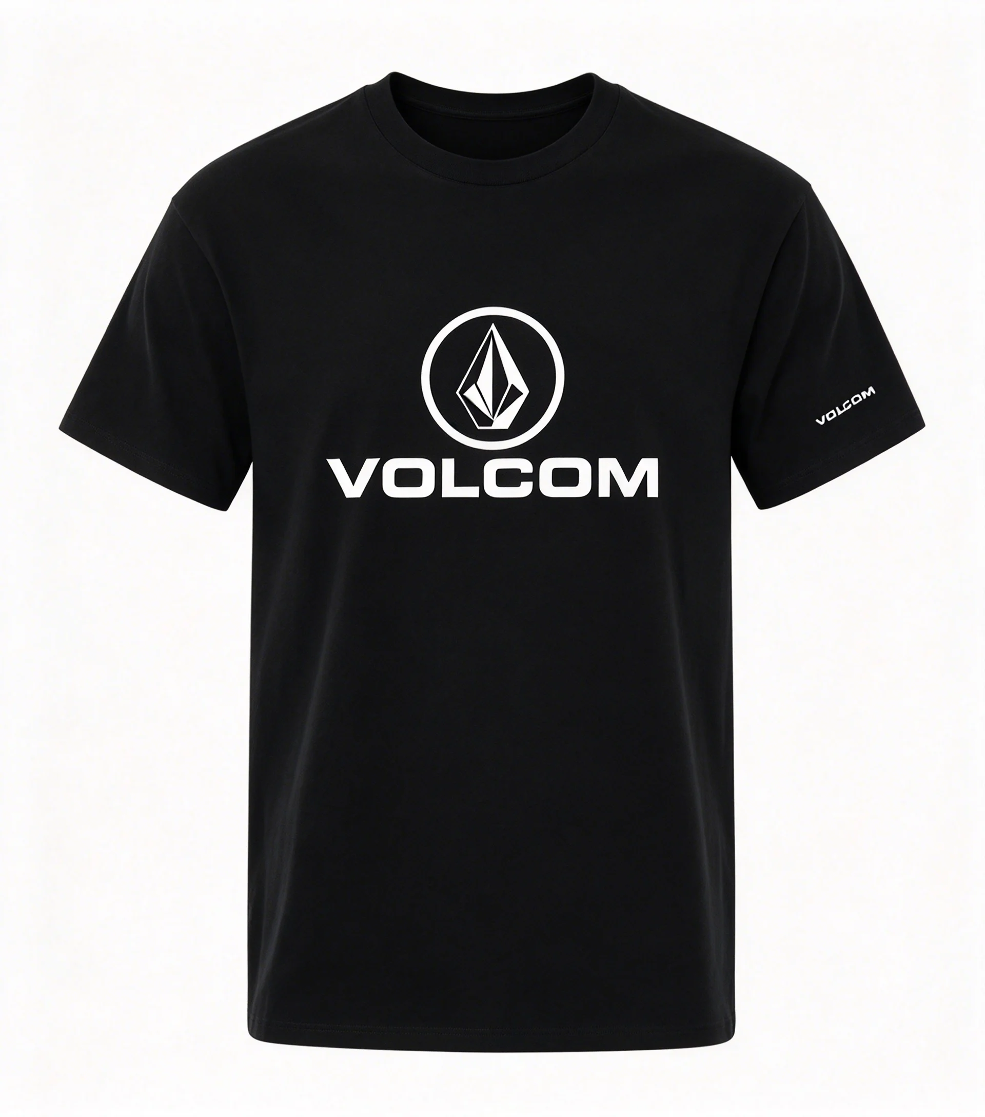 2026 New VOLCOM Men Graphic T-shirt, Circle Diamond Logo Pattern, Outdoor Lifestyle Casual Short Sleeve Trendy Tops For Men