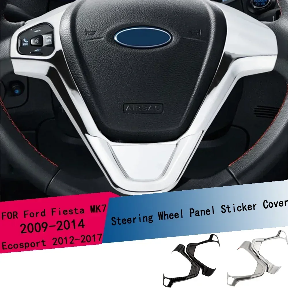 

Кнопки на руль для Ford New Fiesta MK7 2009 - 2017 Ecosport 2013 -2017, наклейка, блестки, ABS рамка, автомобильные аксессуары