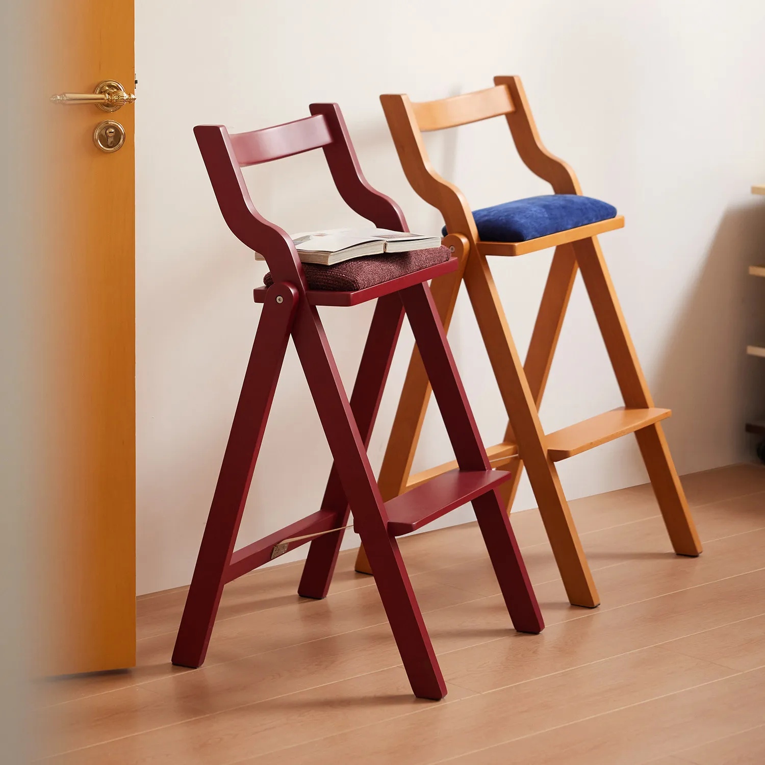 Folding bar chair, simple folding chair