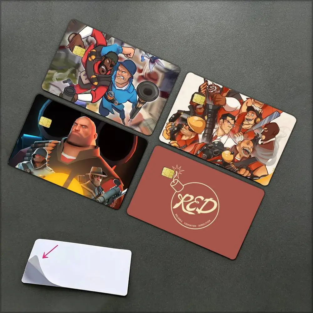 Game T-Teams F-Fortress-S 2    Waterproof Film Skin Cover Credit Card Stickers Debit Front Bank Bus Pass