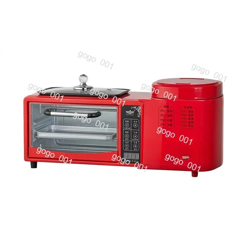 Multifunctional Fried Hot Pot Electric Oven Rice Cooker 4-in-1 Toaster Sandwich Maker Breakfast Maker