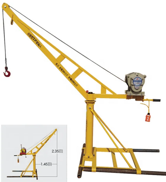Fast And Convenient Mini Lifting Crane For Building Materials
