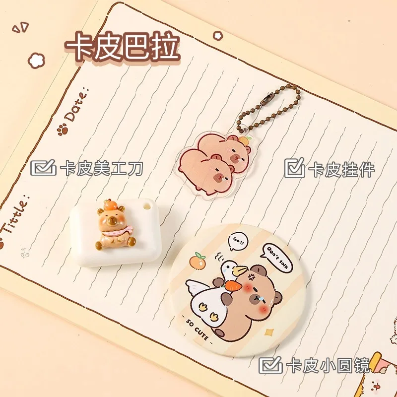 1 ชุดขายส่ง Capybara ชุดเครื่องเขียนโรงเรียนประถมฤดูกาลของขวัญการเรียนรู้เครื่องเขียนชุดของขวัญรางวัล Class รางวัล