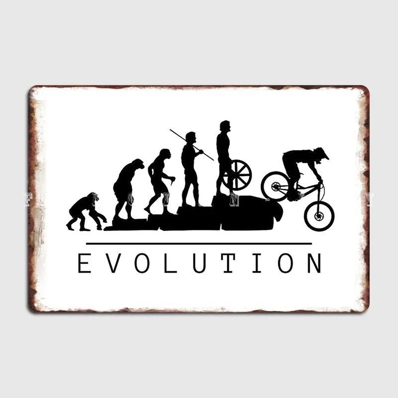 Mountain Bike Evolutions Metal Plaque Poster Cinema Living Room Kitchen Create Plaques Tin Sign Poster