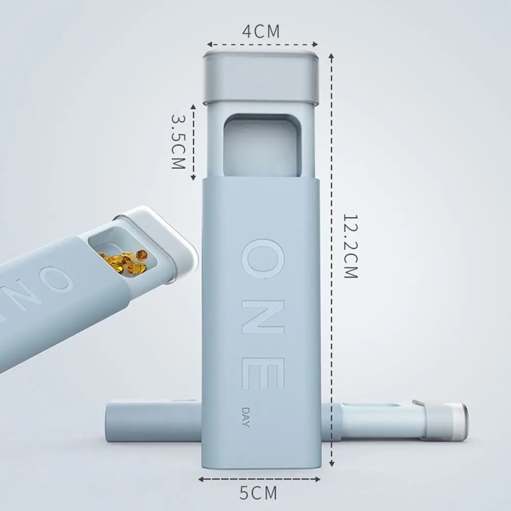 Portátil 3 grades caixa de comprimidos selado moda caso de comprimidos grande capacidade à prova de umidade caixa dispensadora de comprimidos feminino