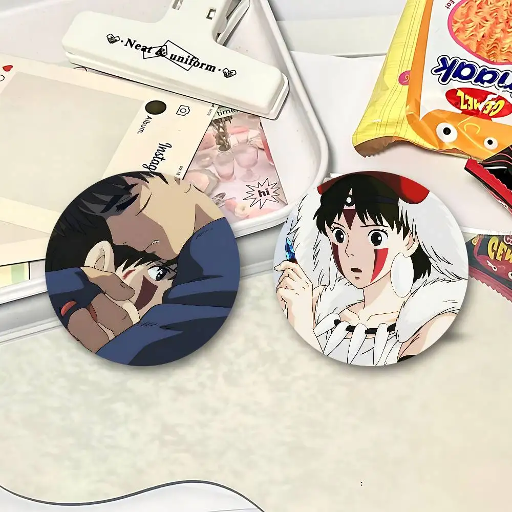 شارات الأميرة مونونوكيز الإبداعية صفيح لينة زر دبابيس الحيوان أيقونة بروش التلبيب على ظهره شارة الملحقات دبوس #2