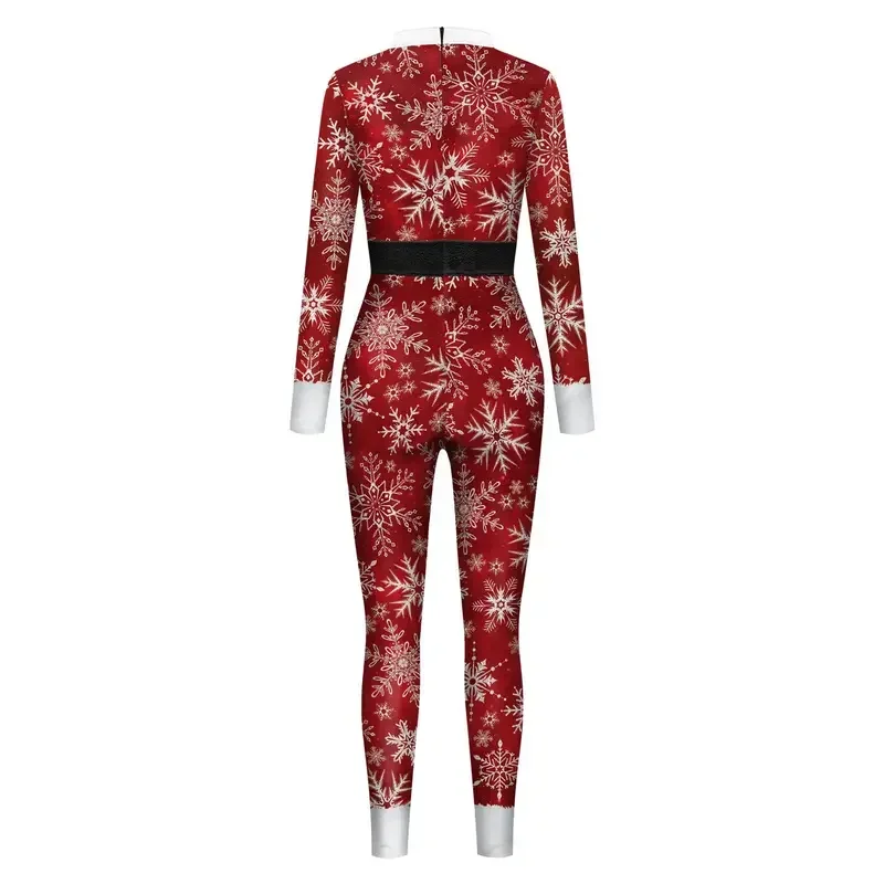 Cosplay Santa Claus Weihnachten 3D Druck Muster Frauen Body Sexy Zentai Anzug Weihnachten Urlaub Kostüm Paar Kleidung MN8