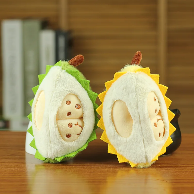 ตุ๊กตาผลไม้จำลอง ทุเรียนน่ารัก ตุ๊กตาทุเรียนนุ่มนิ่ม พวงกุญแจตุ๊กตา ของตกแต่งกระเป๋า ของขวัญวันเกิด พวงกุญแจตุ๊กตา