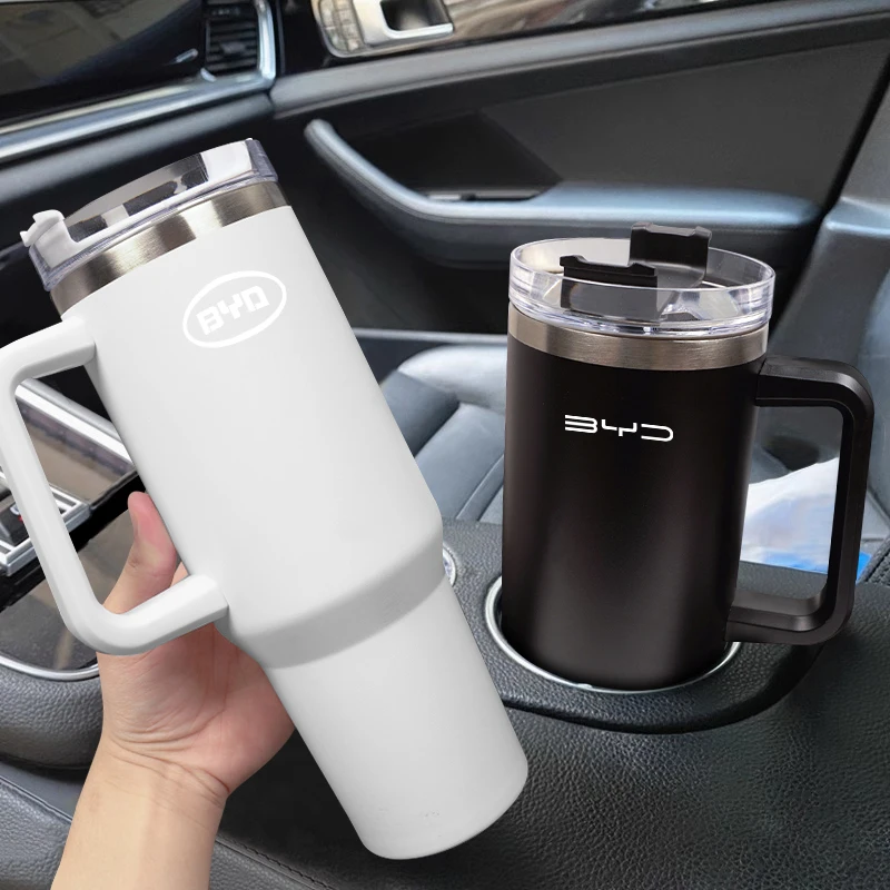 1200 مللي بهلوان معزول عالي الجودة مع مقبض كوب بقشة القهوة ل BYD Tang U8 F3 E6 Atto3 Yuan Plus Song Max F0 G3 I3 Ea1