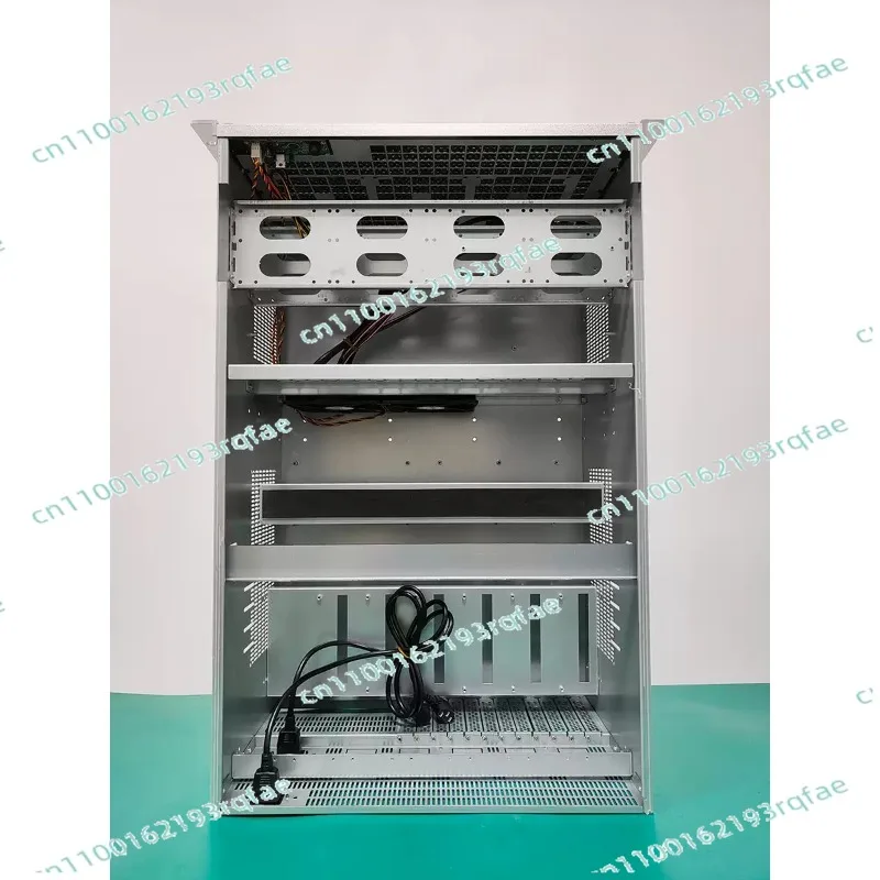 Water-cooled E-ATX Motherboard  Server 6U Industrial Control Chassis 4090 Graphics Card 12 Slots Multi GPU Dual ATX Power Supply