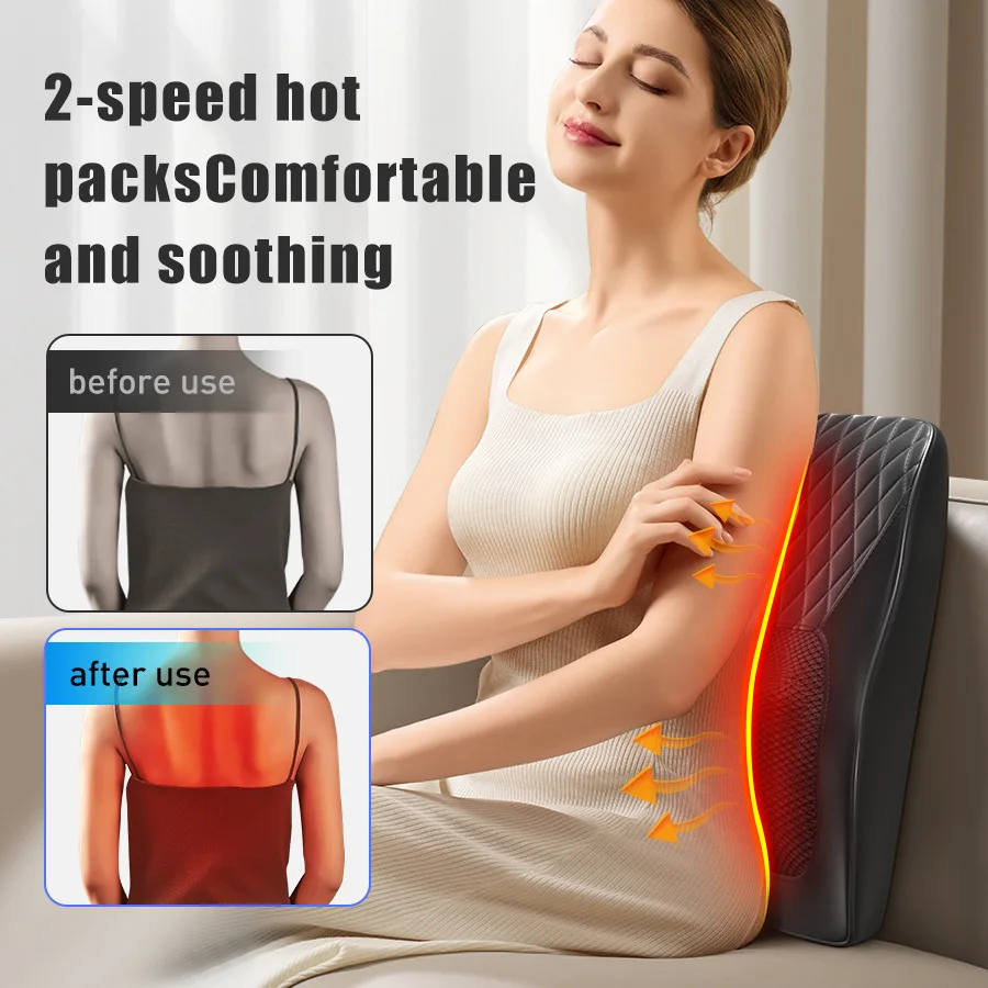 Massage Pad Lying Flat Body, Lumbar Massager Shoulder Neck Waist Back Hip Leg Kneading Beating