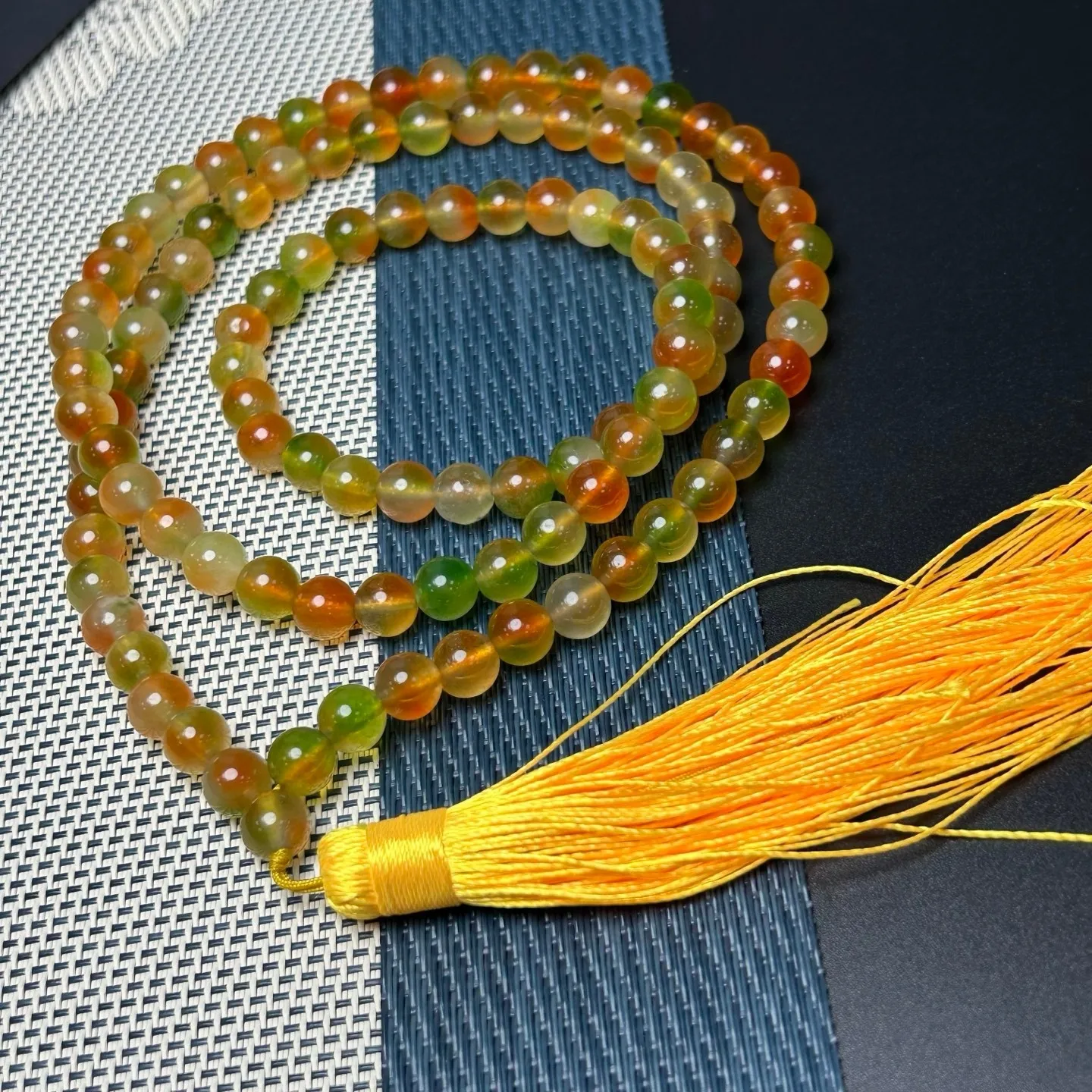 

AAA Real Natural ice Burmese jade Jadeite 108 Beads Necklaces 8MM