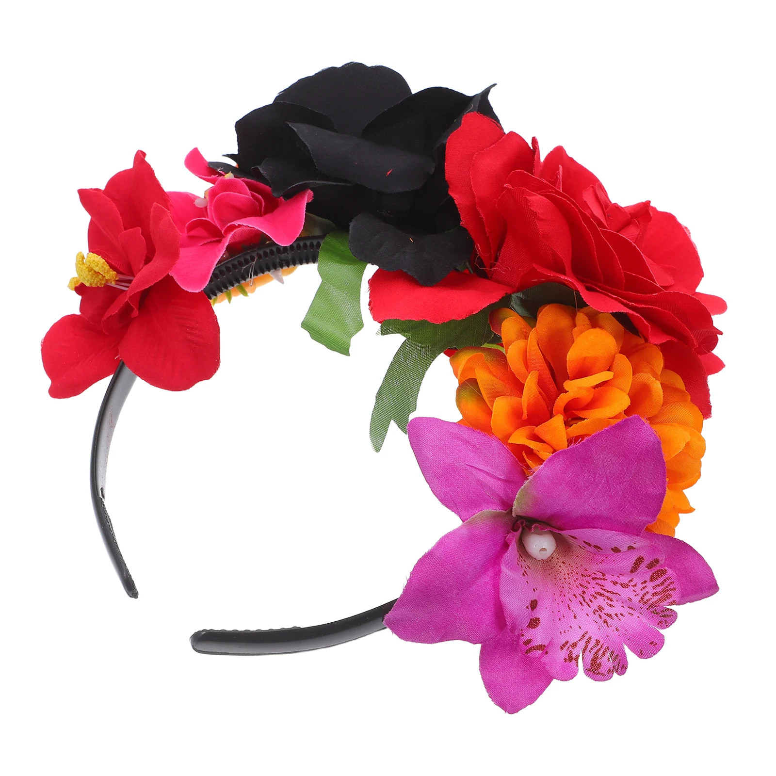 

Fabric Flower Headband for Girls Boho Floral Hair Band Lightweight 3D Design Bridal Party Decoration Simulated Rose Wreath