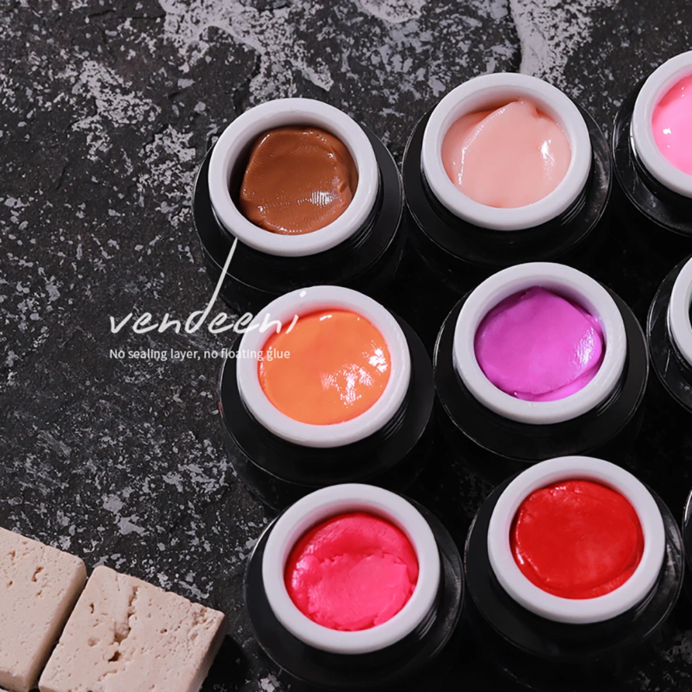 Vendeeni 12 Color Carved Gel Nail Polish DIY Plasticine UV LED Gel Varnish 3D Modeling Sculpture Gel Lacquer For Nail Art Design