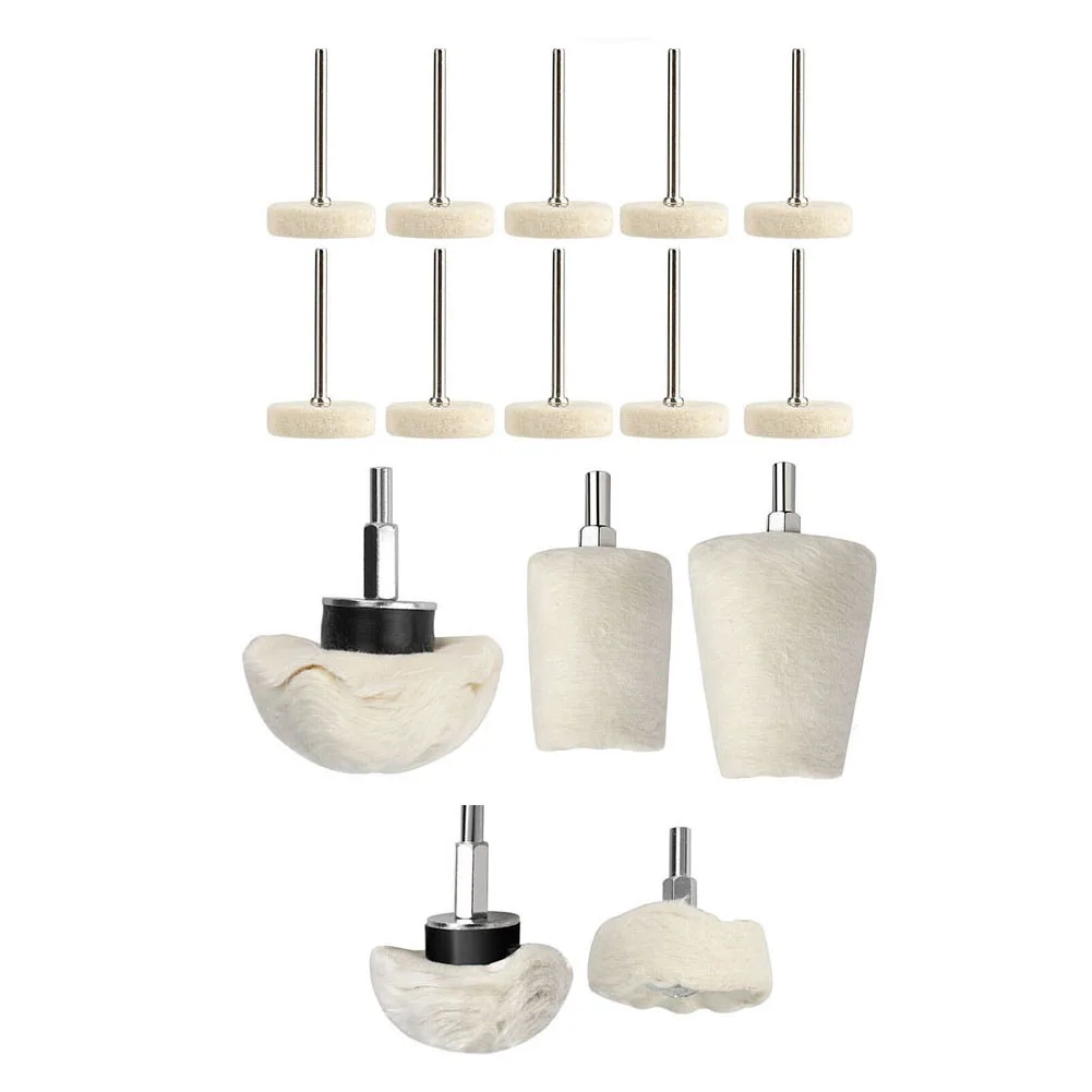 

Набор из 15 шерстяных полировальных кругов для дрели: сменные полировальные и шлифовальные круги, практичный комплект аксессуаров