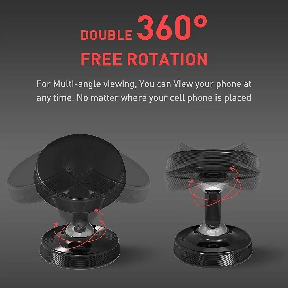 Universal Stand Cell Phone Mount 360 Rotatable Magnetic Car Phone Holder Metal