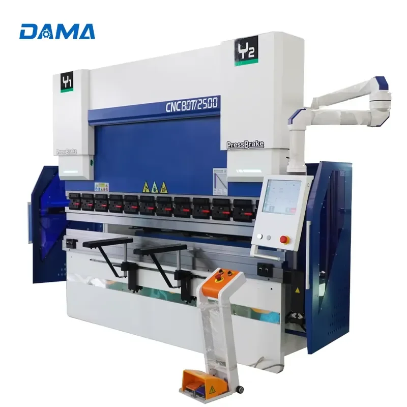 Crusher DAMA Factory 80t 2500mm 3 Axes Cybtouch 12 Hydraulic CNC Metal Bender Machine 100tons 130tons Metal Bending Machine