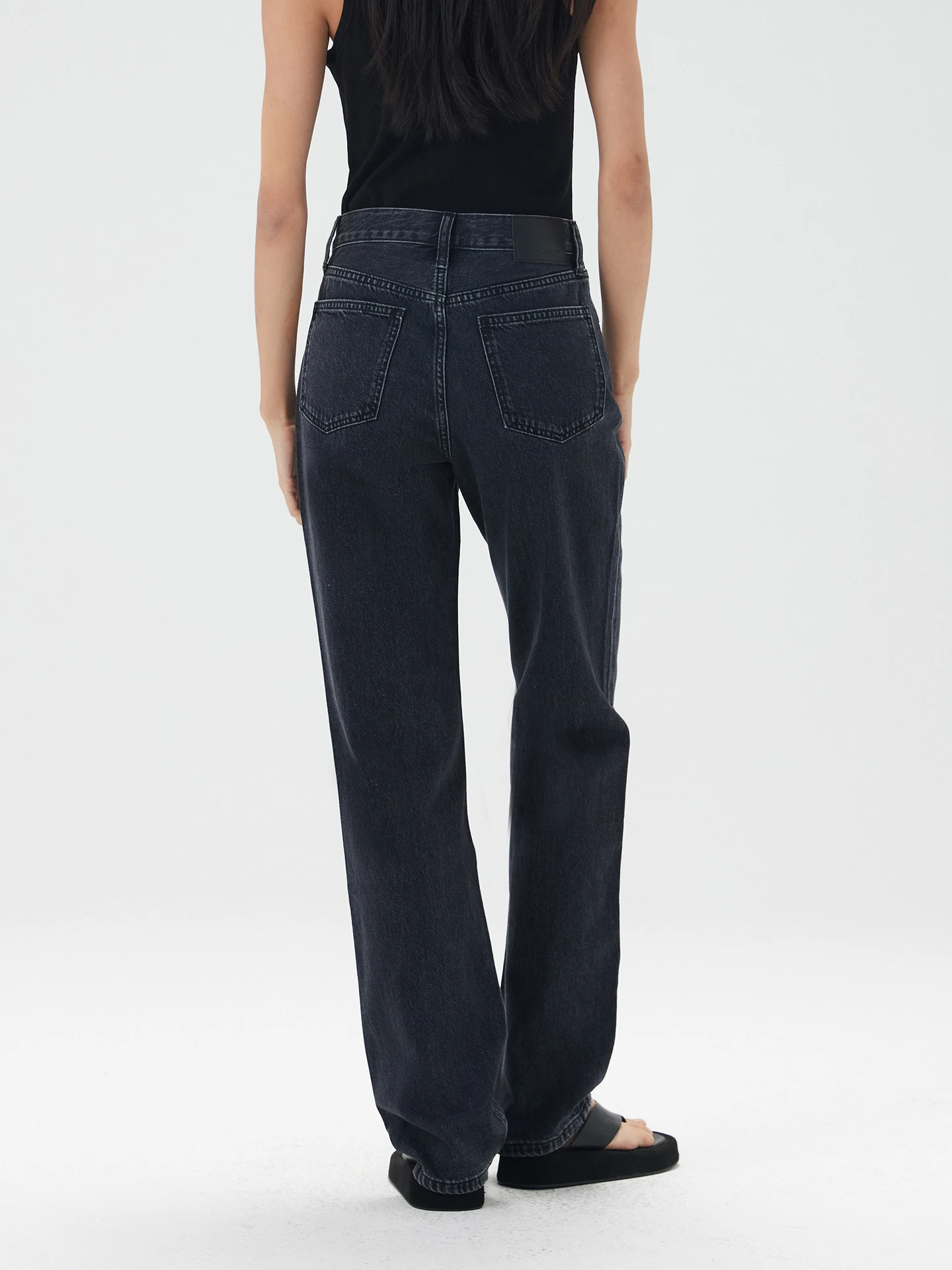 

No 93 Ретро Американские джинсовые свободные прямые джинсы с высокой талией, женские модные осенне-зимние новые длинные брюки