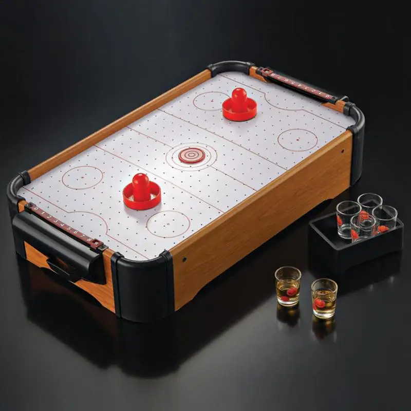 Air Hockey Game Tabletop Hockey Game Pucket Board Game Portable Tabletop Air Hockey Arcade Table Battle Winner Slingshot Game