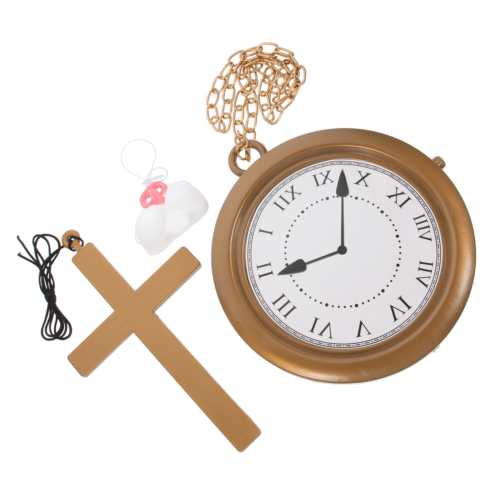 

1 set 1 Set Rabbit Nose Necklace Cosplay Props Bunny Costume Cross Pendant Wall Clock Party Accessories Carnival Supplies Hippy