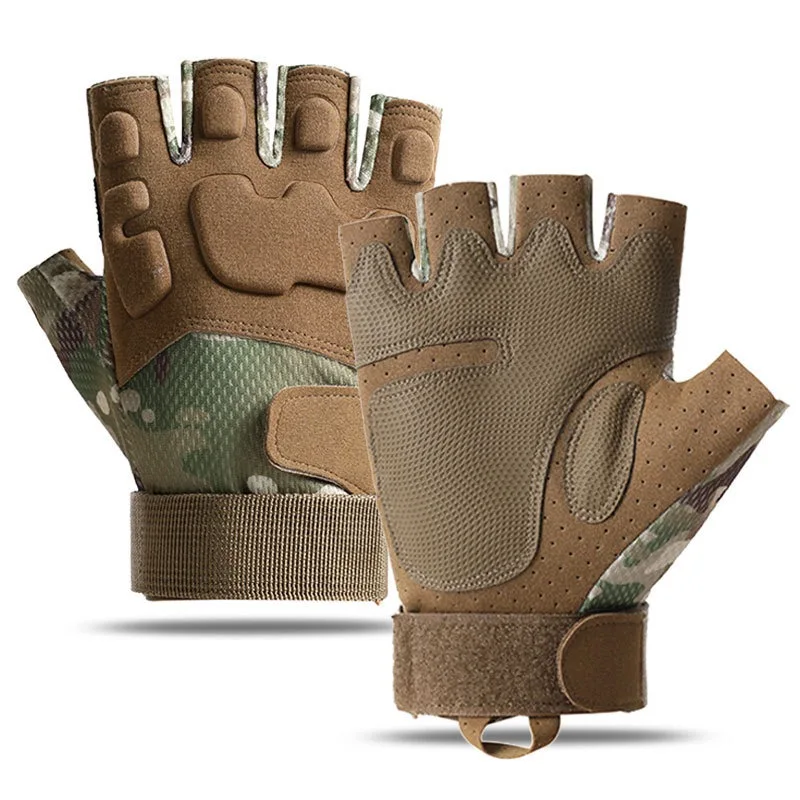 

Reinforced Tactical Gloves For Men And Women Half-finger Flexible Leather Gloves For Outdoor Training And Hunting