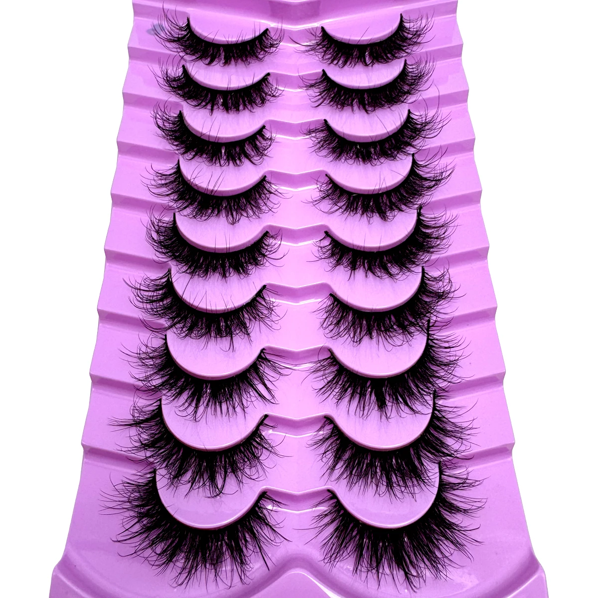 9ペア キャットアイまつげ ふわふわフェイクミンクまつげ 8D ナチュラルルック ウィスピーまつげ ドラマティックロング 厚みのあるボリュームまつげ つけまつげ