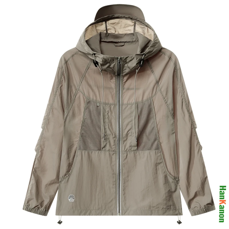 

Солнцезащитная куртка с капюшоном для мужчин и женщин, свободного кроя, быстросохнущая, для велоспорта, рыбалки, активного отдыха, из ледяного шелка