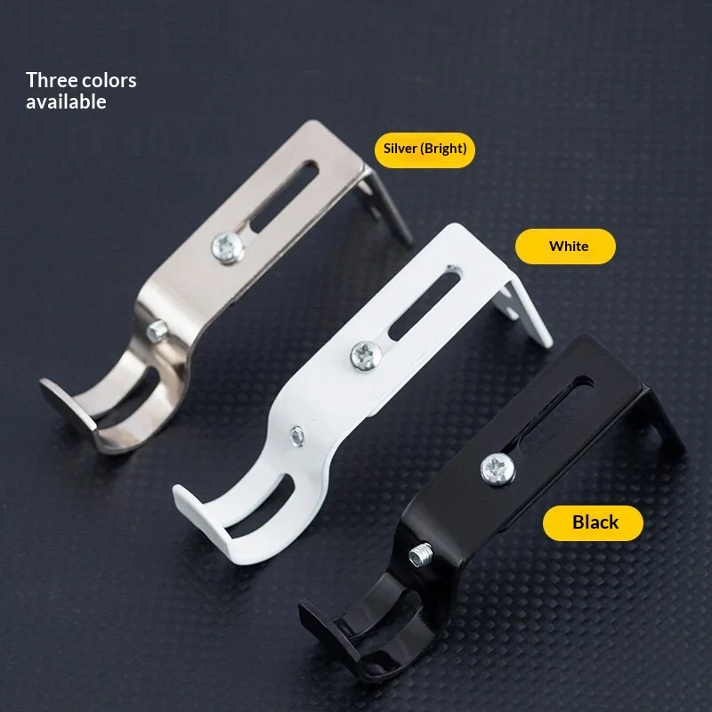 2PCS Thickened Metal Roman Rod Bracket Adjustable Hook Home Suspension Bracket Universal Curtain Rod Hardware Accessories